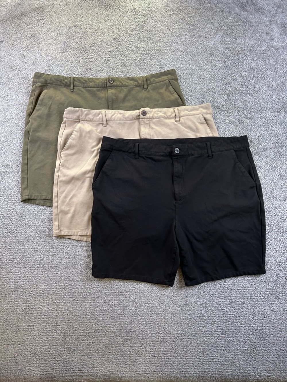 Lot Of 3 True Classic Shorts Men 42 7" Classic Fit Comfort Stretch Chino Shorts
